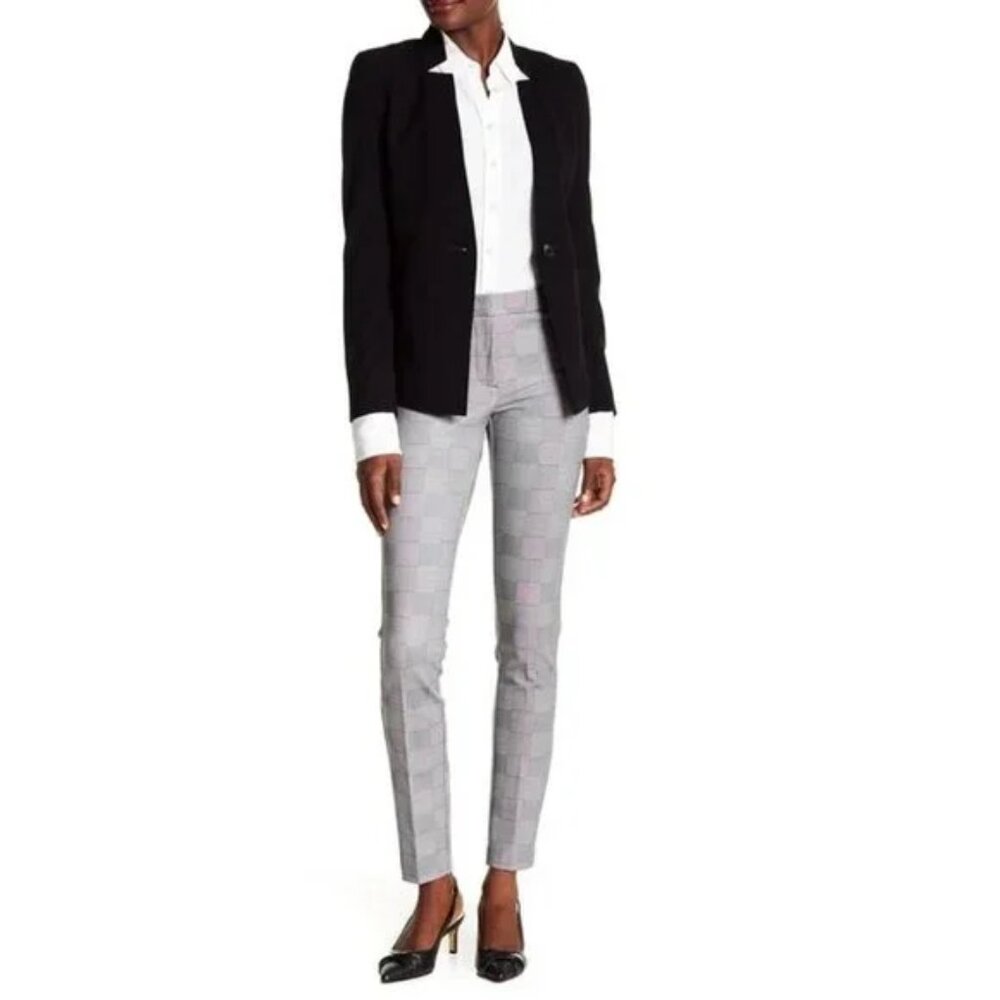 Amanda & Chelsea Glen Plaid Front Zip Ponte Pants